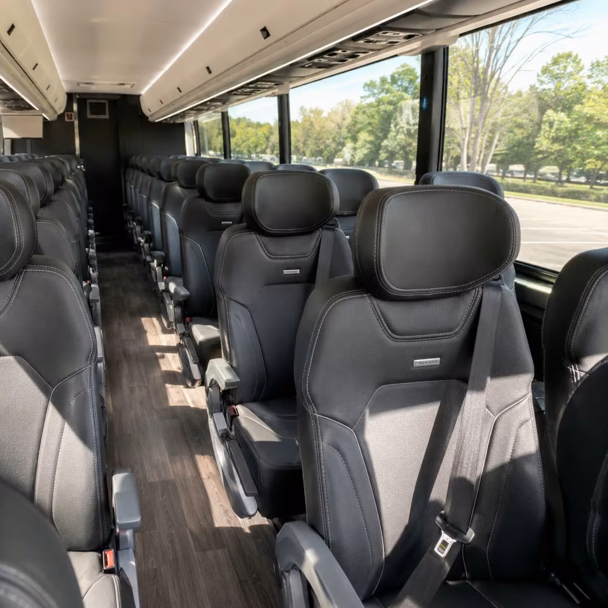 pompano beach charter bus rental inside